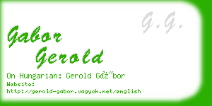 gabor gerold business card